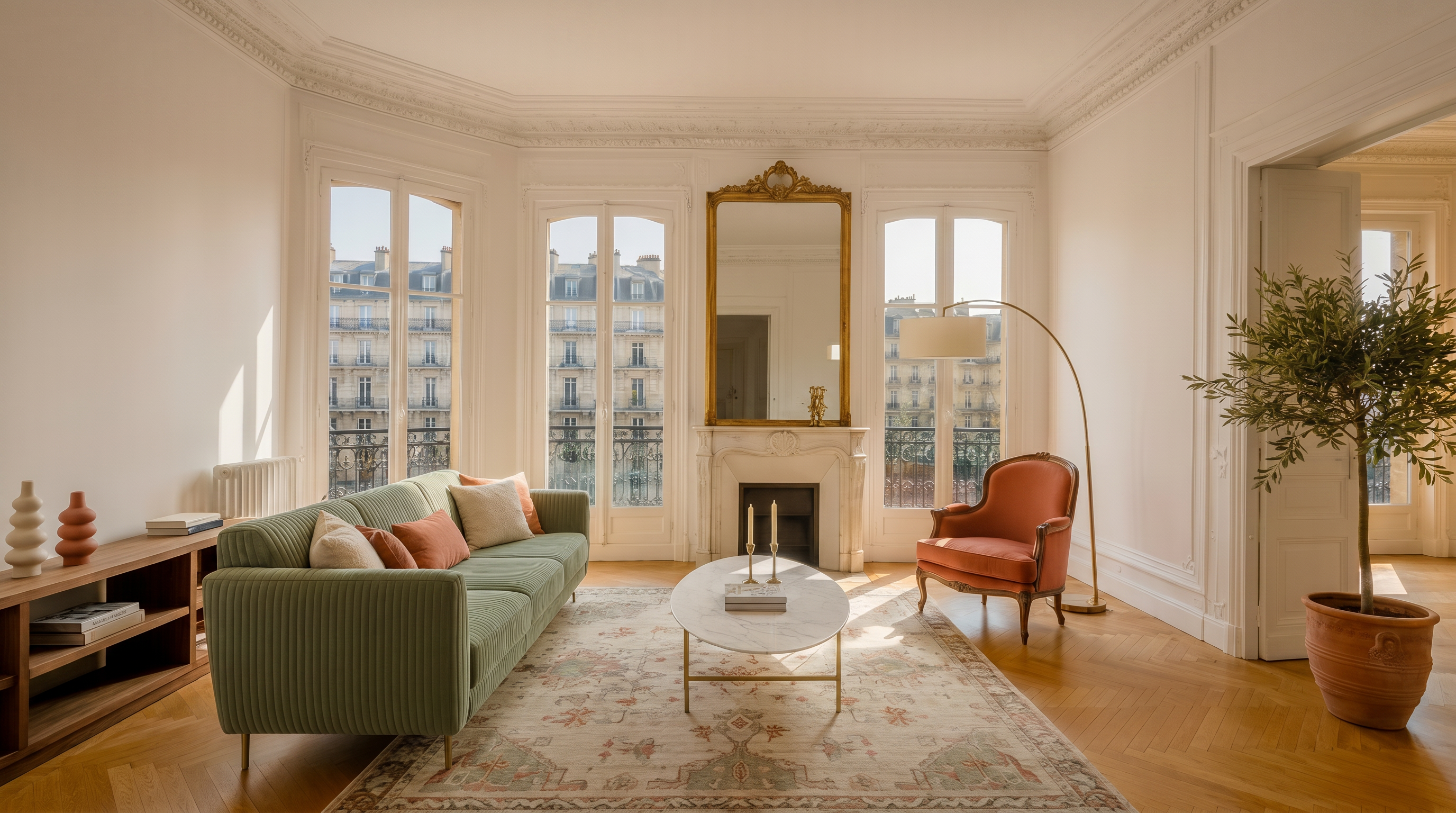 Pièce après home staging IA